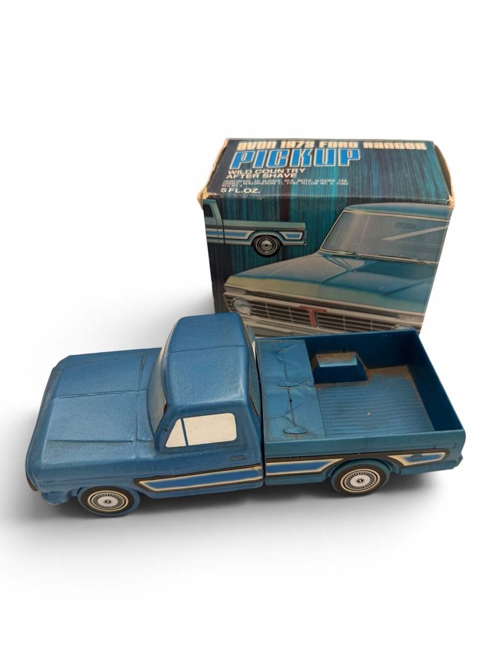 Vintage Avon 1973 Ford Ranger Wild Country After Shave Decanter Bottle with Box